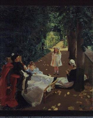 The Park, 1900 körül (olaj, vászon) alkotó: Mary Louise MacMonnies