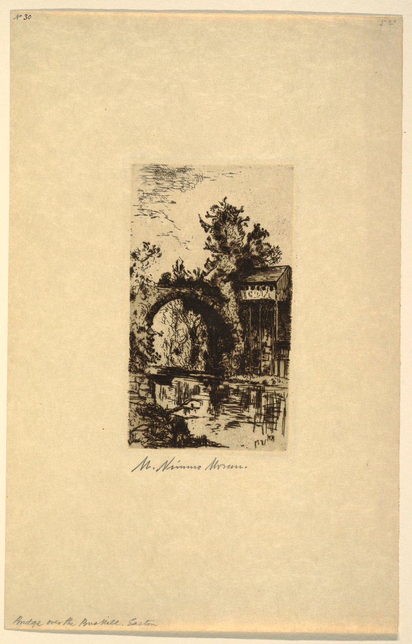 Híd a Bushkill folyón, Easton, Pennsylvania alkotó: Mary Nimmo Moran