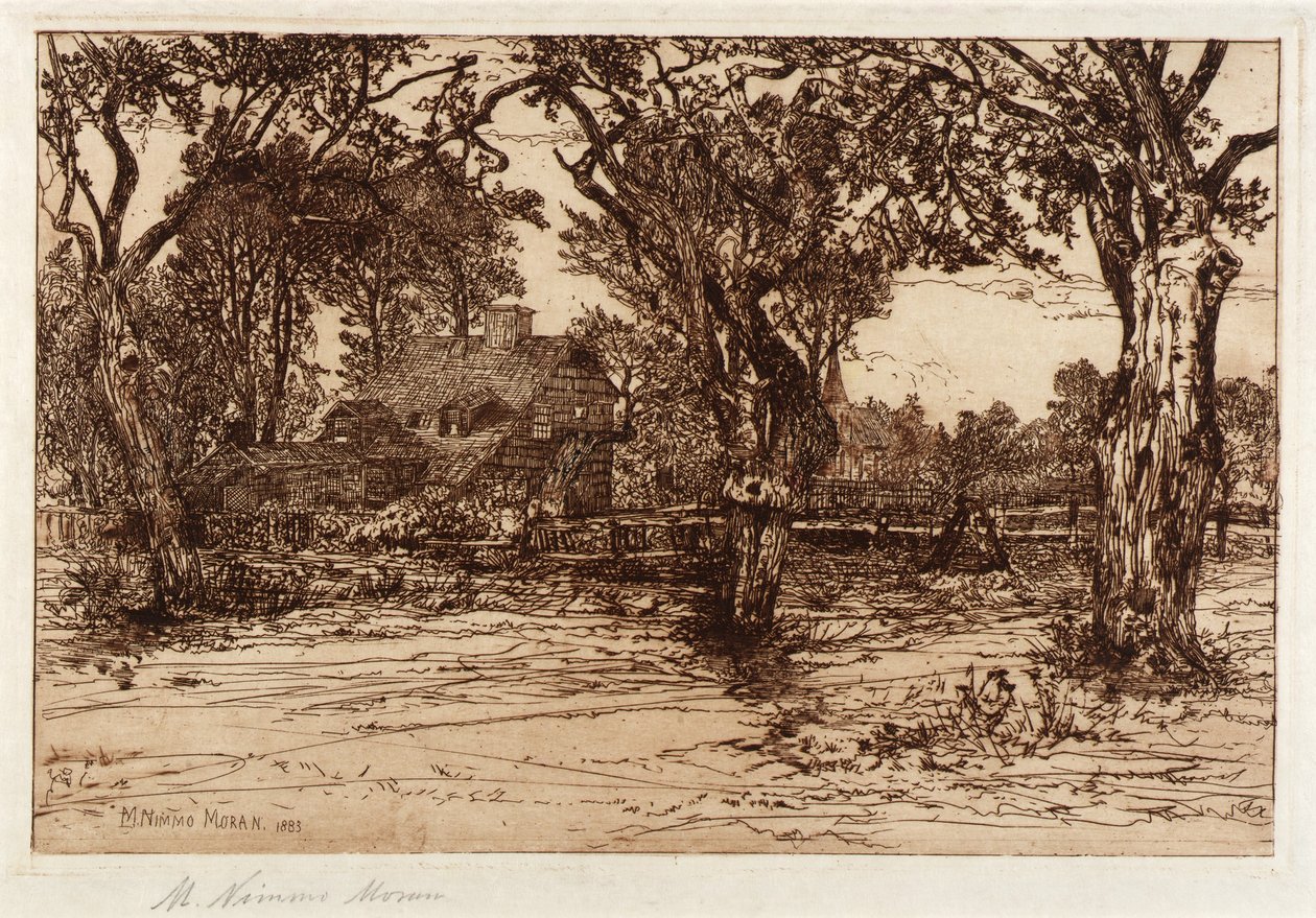A szomszédom otthona--Easthampton alkotó: Mary Nimmo Moran