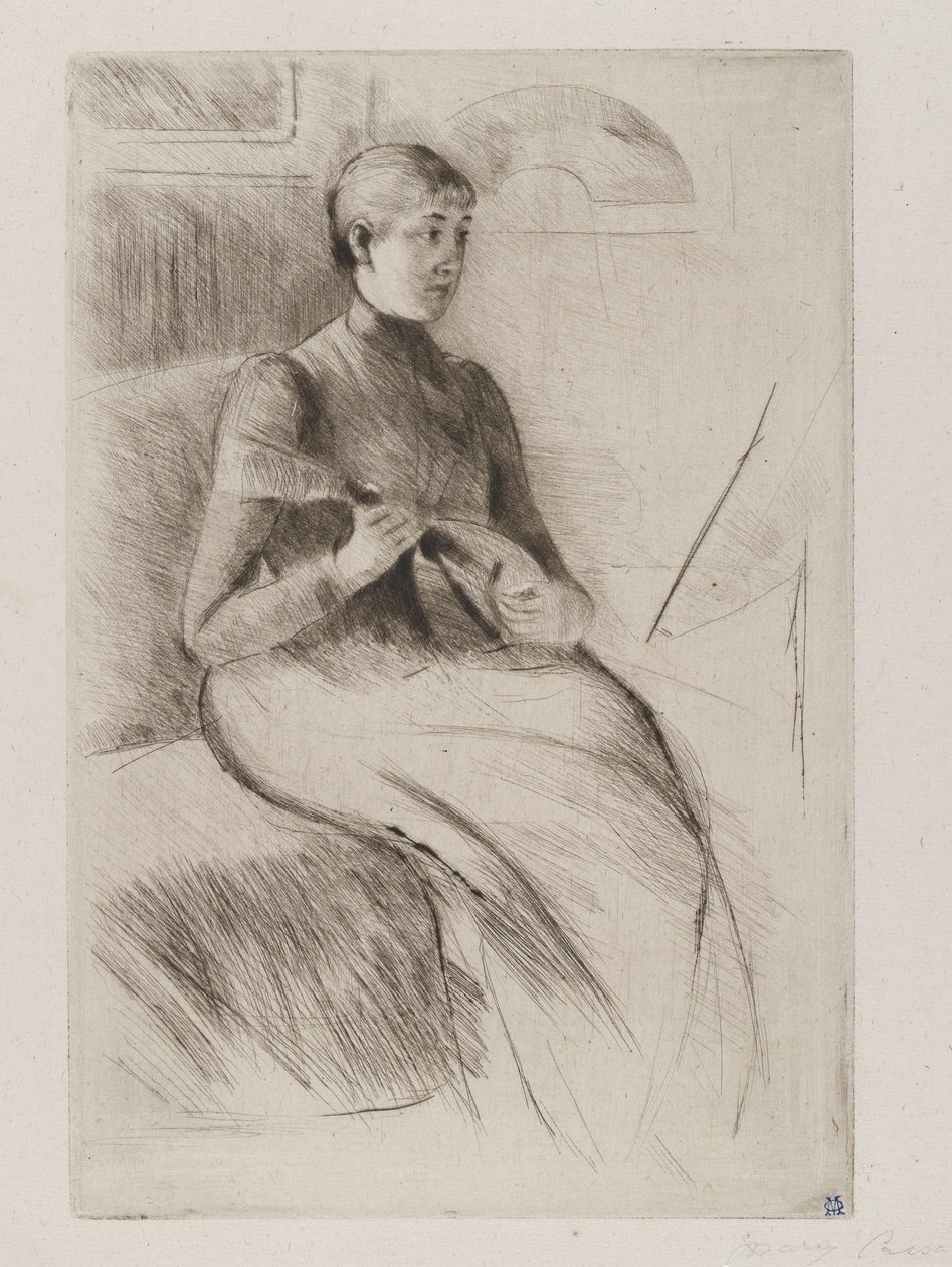 A mandolin játékos alkotó: Mary Stevenson Cassatt