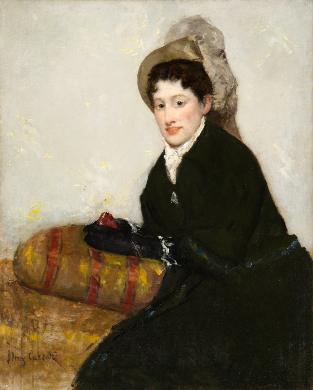 Matinéhoz öltözött X. asszony portréja alkotó: Mary Stevenson Cassatt