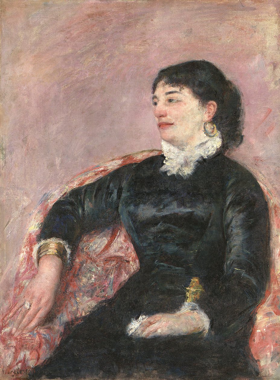 Egy olasz hölgy portréja (olaj, vászon) alkotó: Mary Stevenson Cassatt
