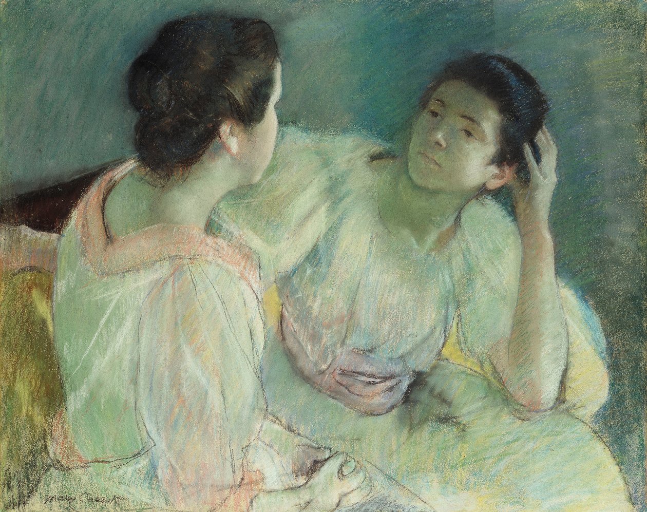 A beszélgetés, 1896 körül alkotó: Mary Cassatt