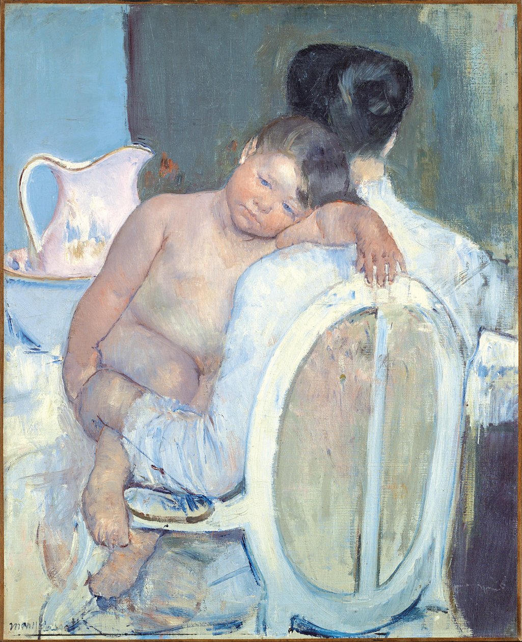 Nő ül egy gyermekkel a karjában, 1890 körül alkotó: Mary Cassatt