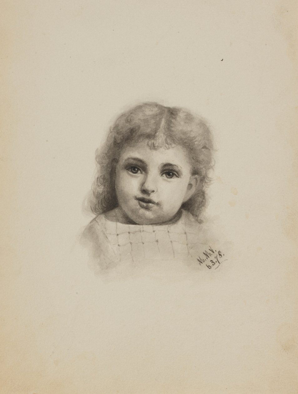 Cím nélkül (Gyermekfej) alkotó: Mary Vaux Walcott