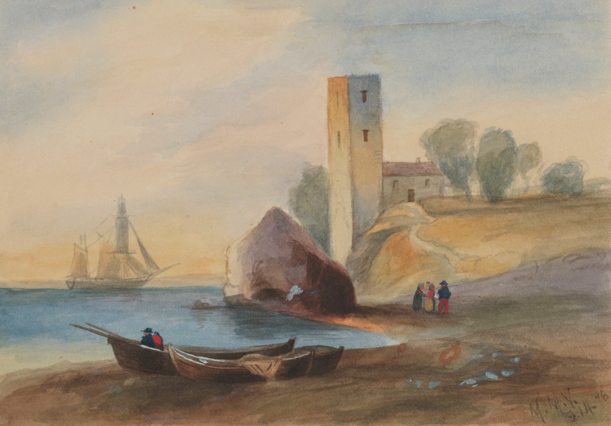 Névtelen táj, 1876. alkotó: Mary Vaux Walcott