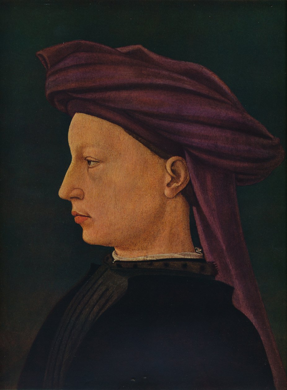 „Egy fiatal férfi profilportréja”, c1425 alkotó: Masaccio Tommaso