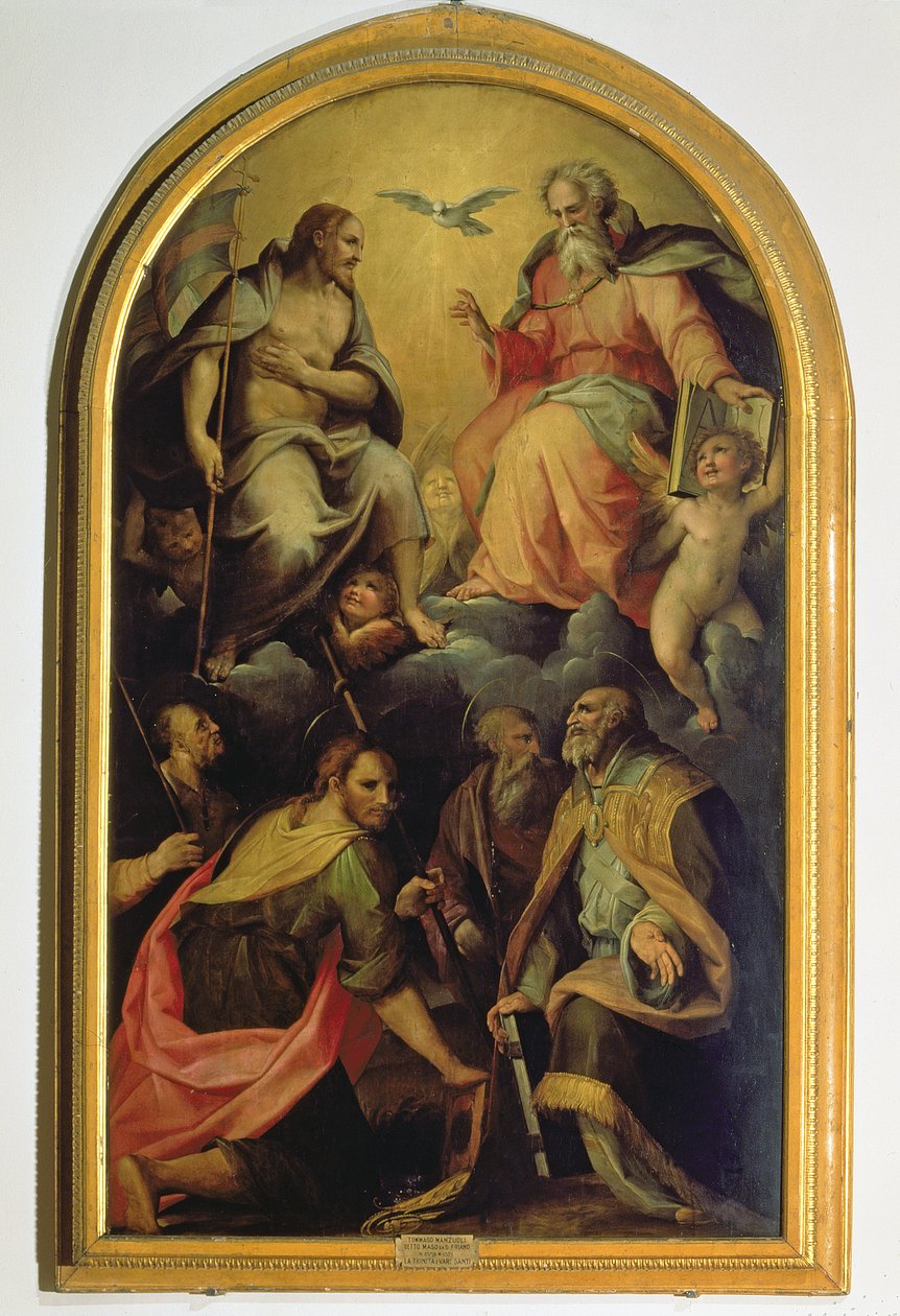 A Szentháromság a szentekkel alkotó: Maso da San Friano