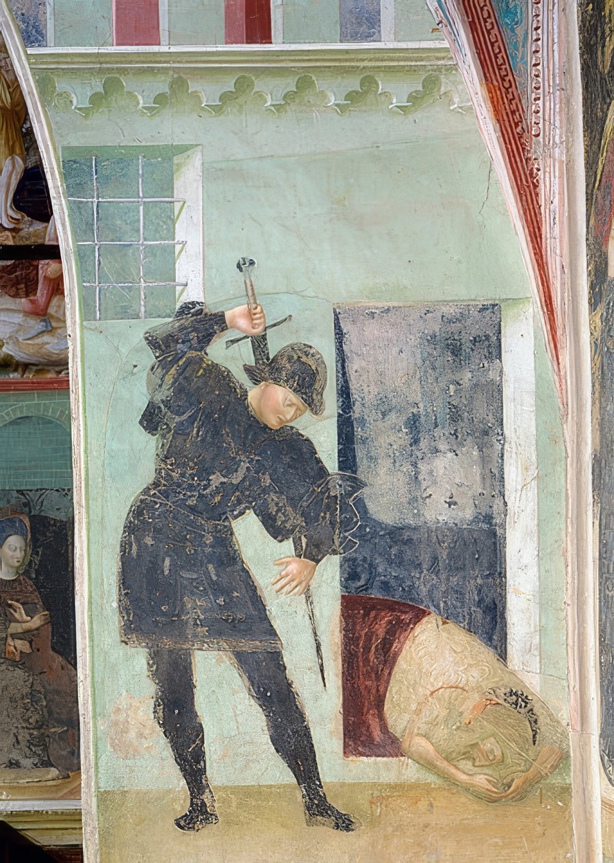 Keresztelő János lefejezése. 1435 alkotó: Tommaso Masolino da Panicale