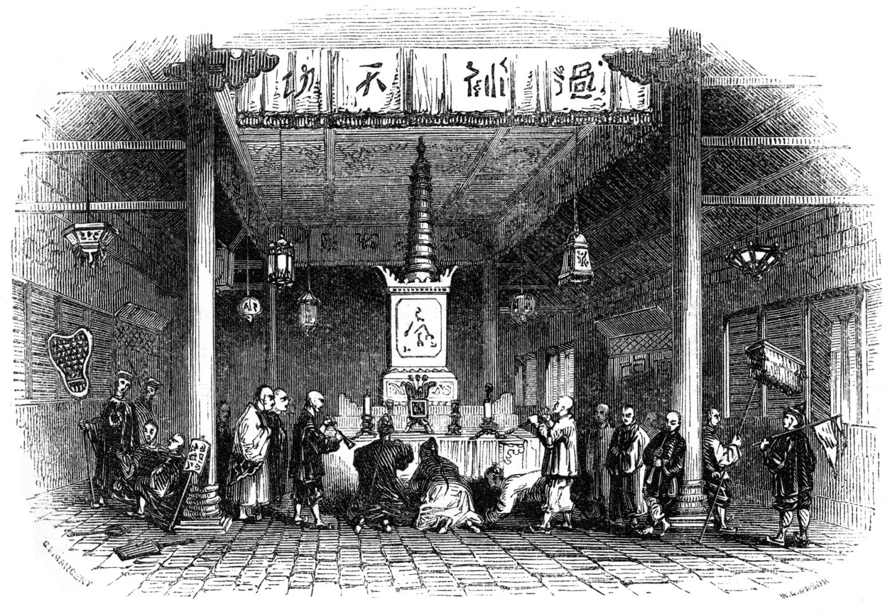 Buddhista templom, Kína, 1847 alkotó: Mason