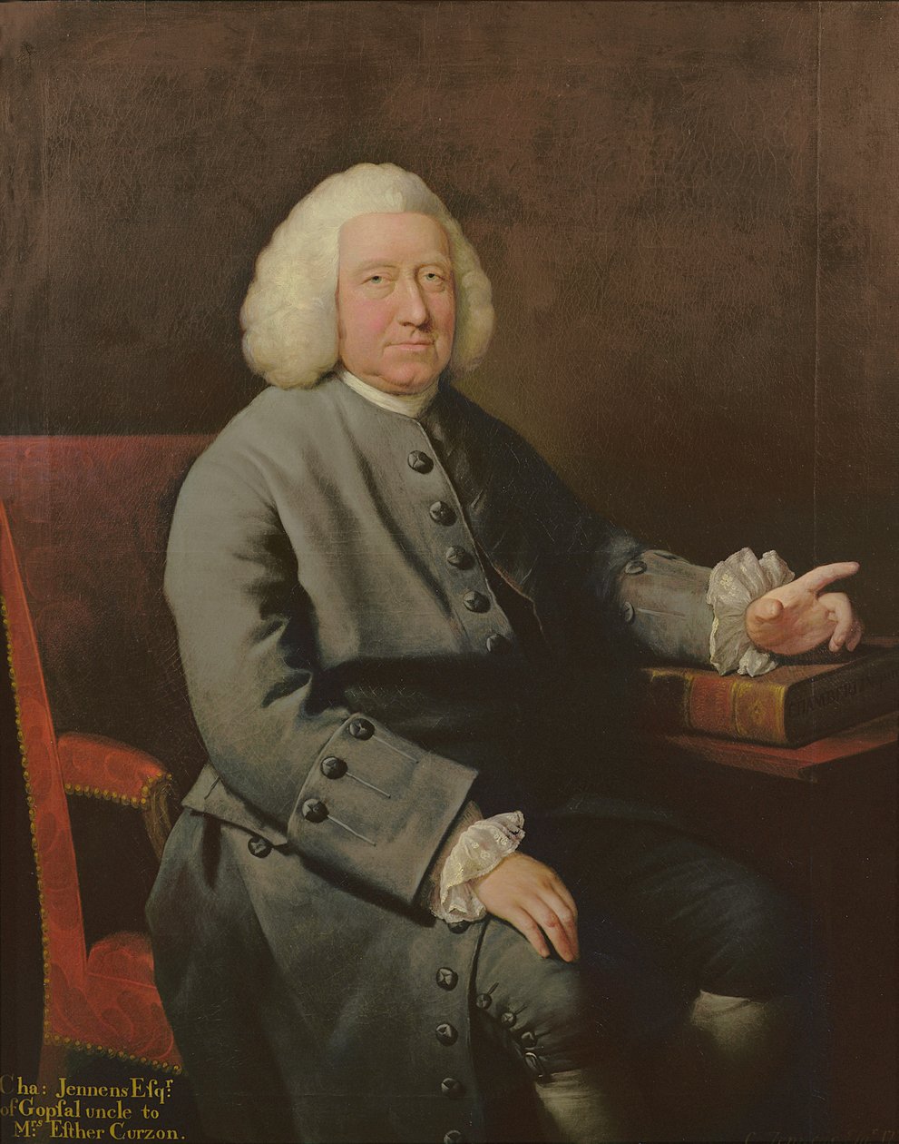 Charles Jennens (1700-73), Händel pártfogója és barátja portréja alkotó: Mason Chamberlin
