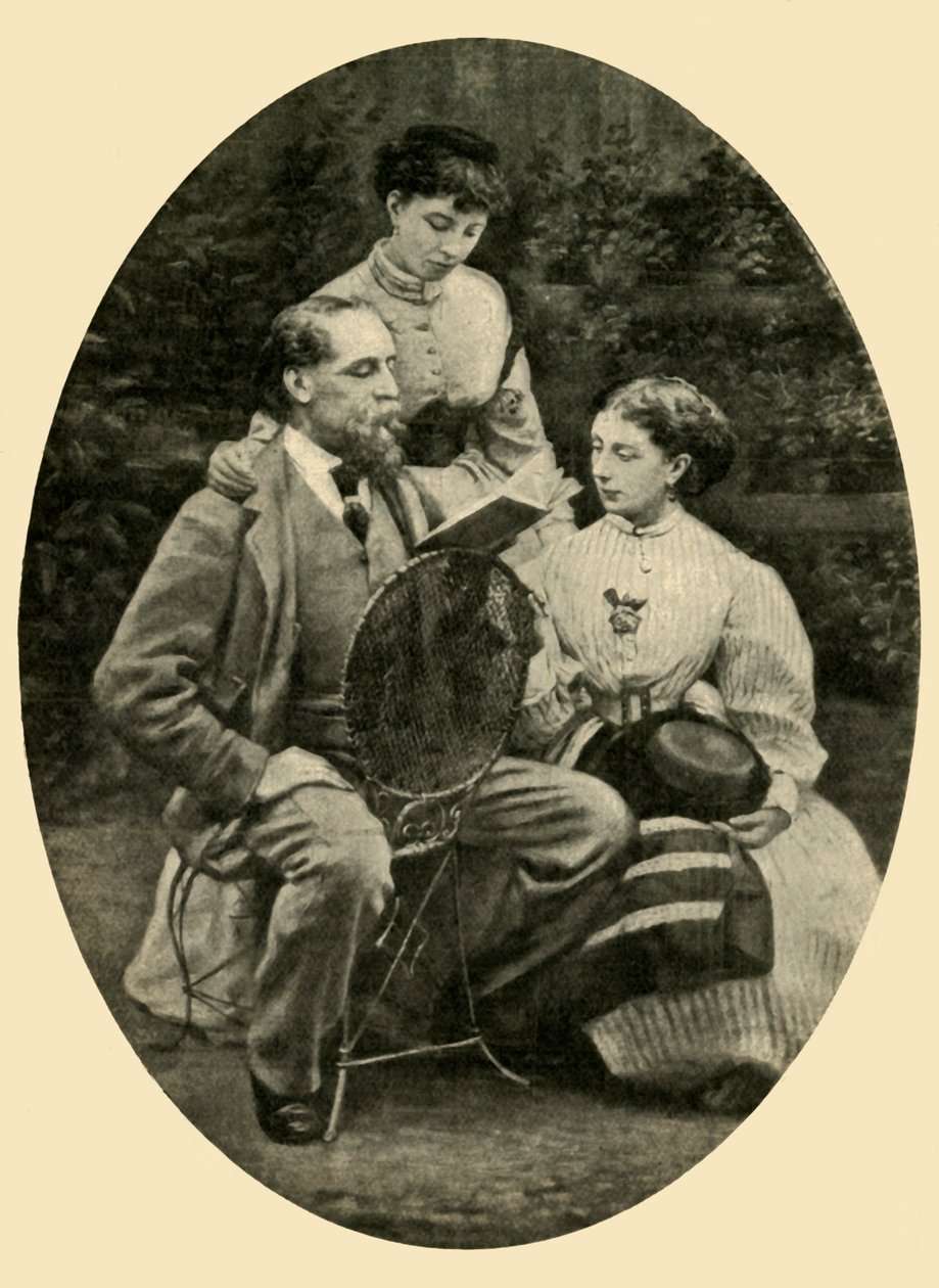 "Charles Dickens felolvas a lányainak, 1865", 1910 alkotó: Mason and Co.