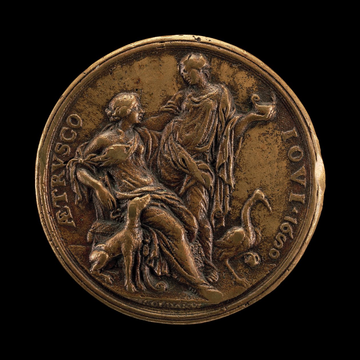 Az éberség és a hűség allegóriája [fordítva], 1680. alkotó: Massimiliano Soldani