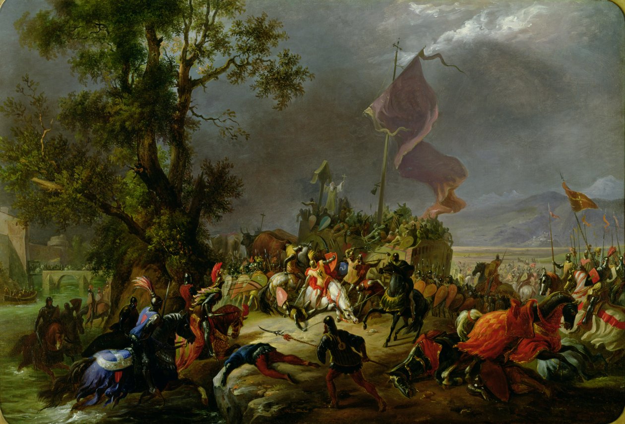 A legnanói csata 1176-ban, 1831-ben alkotó: Massimo Taparelli d
