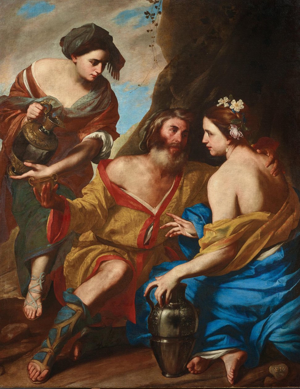 Lót és lányai, 1640-es évek. alkotó: Massimo Stanzione