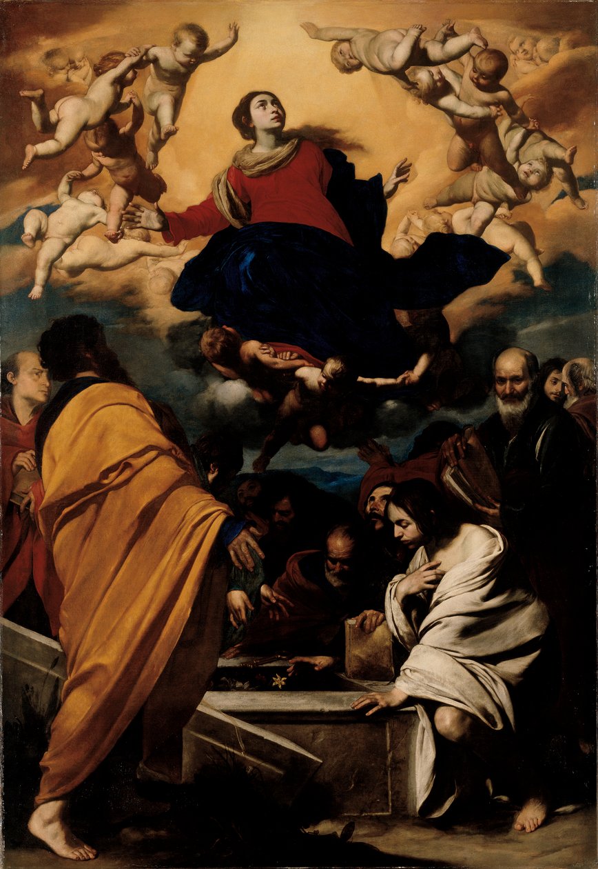 A Szűz Mennybemenetele, 1630-1635 körül alkotó: Massimo Stanzione