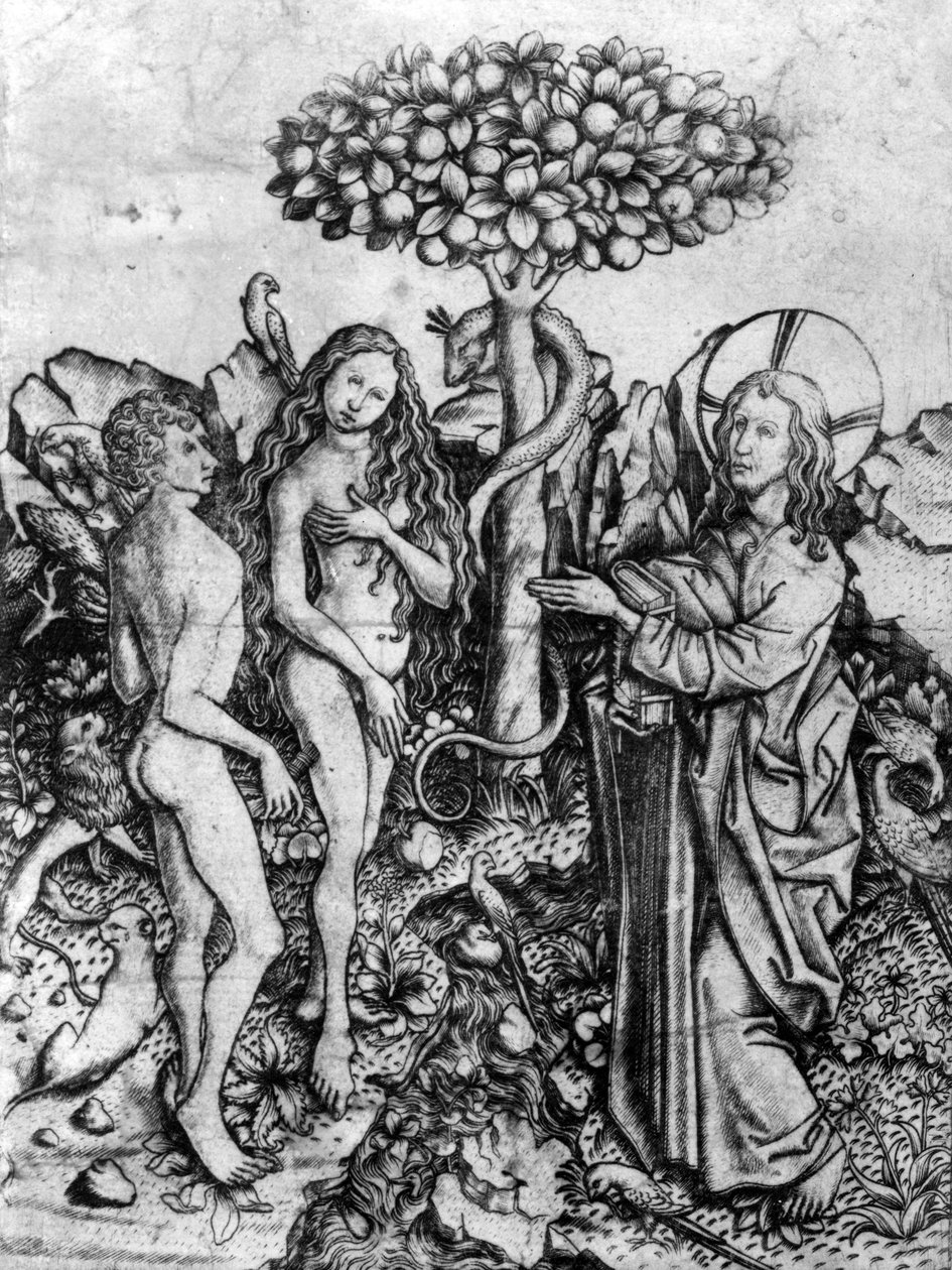 Az emberiség bukása, 1450-67 körül alkotó: Master E. S.