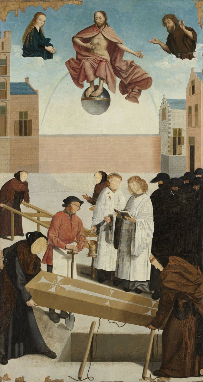 A halottak temetése az Irgalmasság hét műveiből, 1504 alkotó: Master of Alkmaar