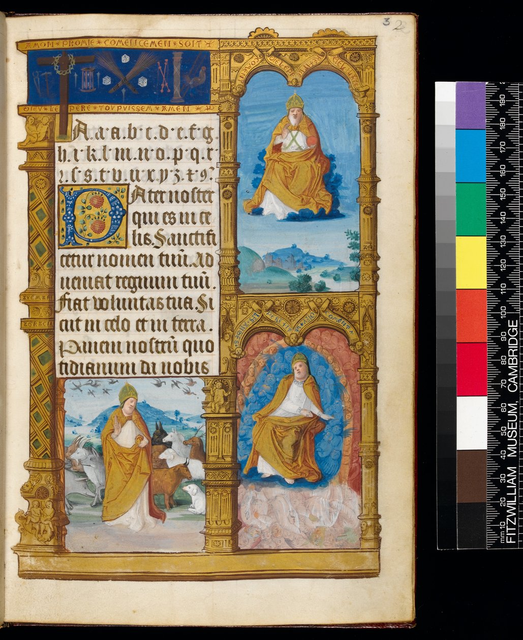 Ms 159, fol 3r Saint Claudius of Besancon, „The Primer of Claude of France” (tinta és aranyfesték pergamenen) alkotó: Master of Antoine de Roche