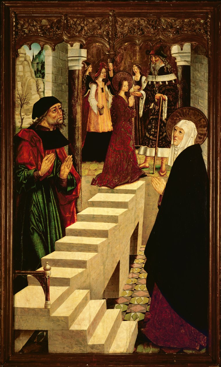 Szűz Mária bemutatása a templomban, 1500 körül alkotó: Master of Budapest
