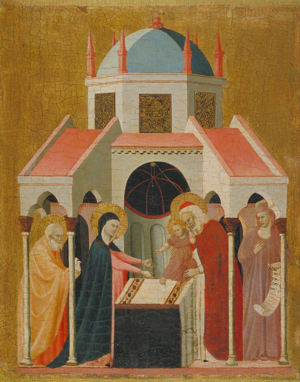 Jézus bemutatása a templomban alkotó: Master of Cini the Madonna