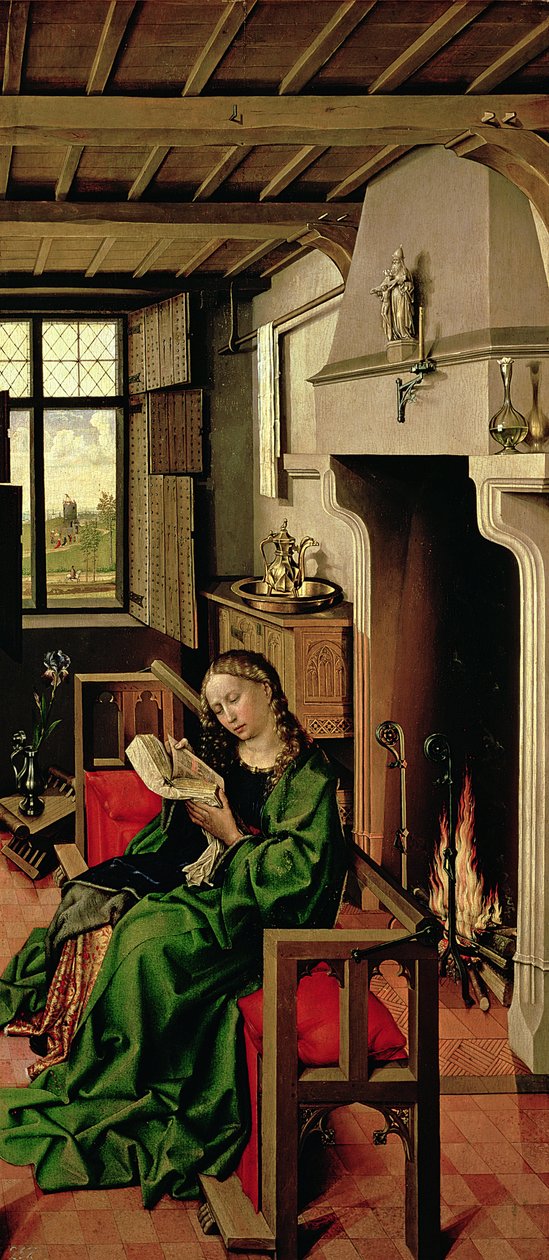Szent Borbála a Werl-oltár jobb szárnyából, 1438 (lásd még: 68547) alkotó: Master of Flémalle