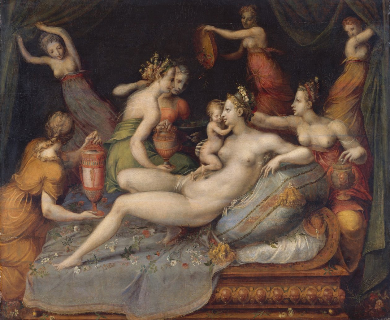 Cupido születése (olaj a fán) alkotó: Master of Flora