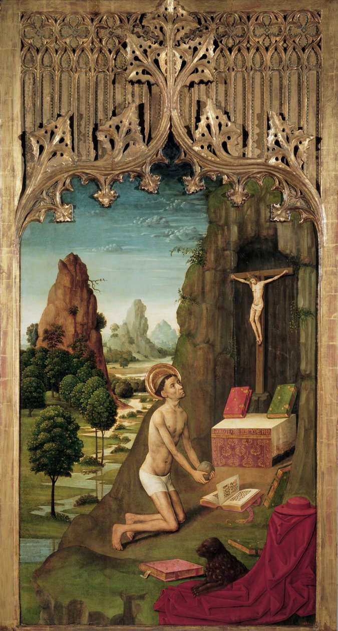 Szent Jeromos bűnbánó alkotó: Master of La Seu
