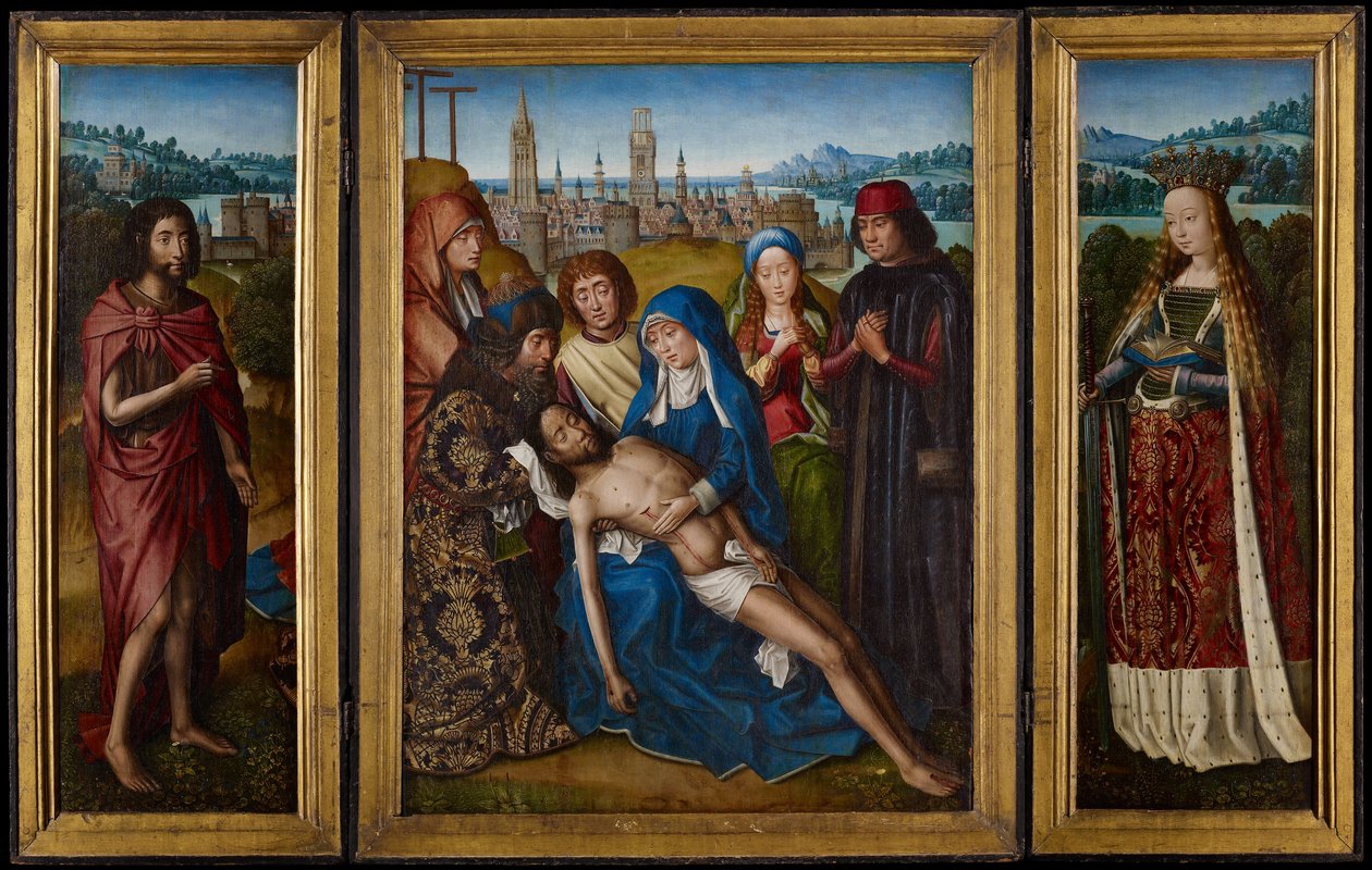 Bánat Keresztelő Szent Jánossal és Alexandriai Szent Katalinnal alkotó: Master of Legend of Saint the Lucy