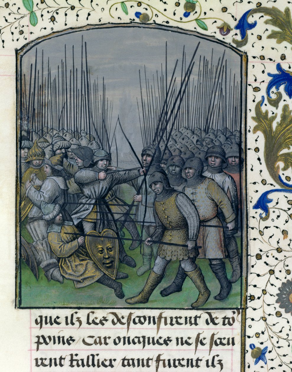 Ms 659 f.245 r. A granadai csata 1343-ban, 1477-ben alkotó: Master of Mary of Burgundy