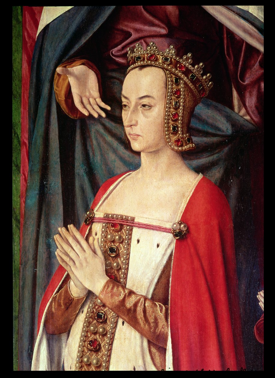 Anne of France, a Bourbon-oltár jobb szárnya (részlet) alkotó: Master of Moulins