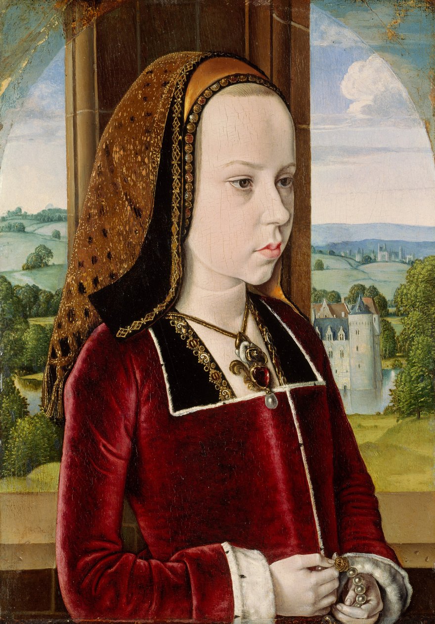 Osztrák Margit portréja, 1490 körül (olaj, tölgyfa tábla) alkotó: Master of Moulins