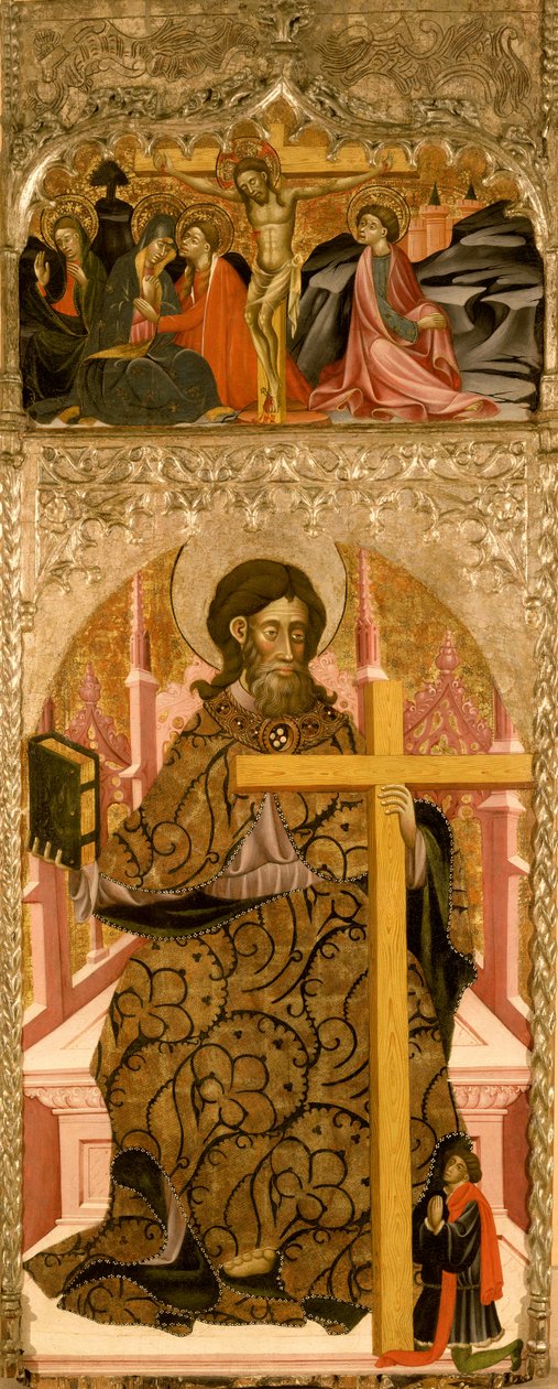 Szent Fülöp és a keresztre feszítés által legyőzött donor (olaj és tempera a panelen) alkotó: Master of Retascón