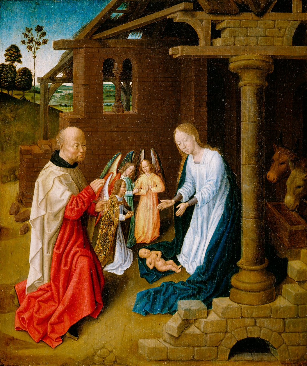 Krisztus Gyermekének imádása (olaj, tölgyfa tábla) alkotó: Master of San Ildefonso