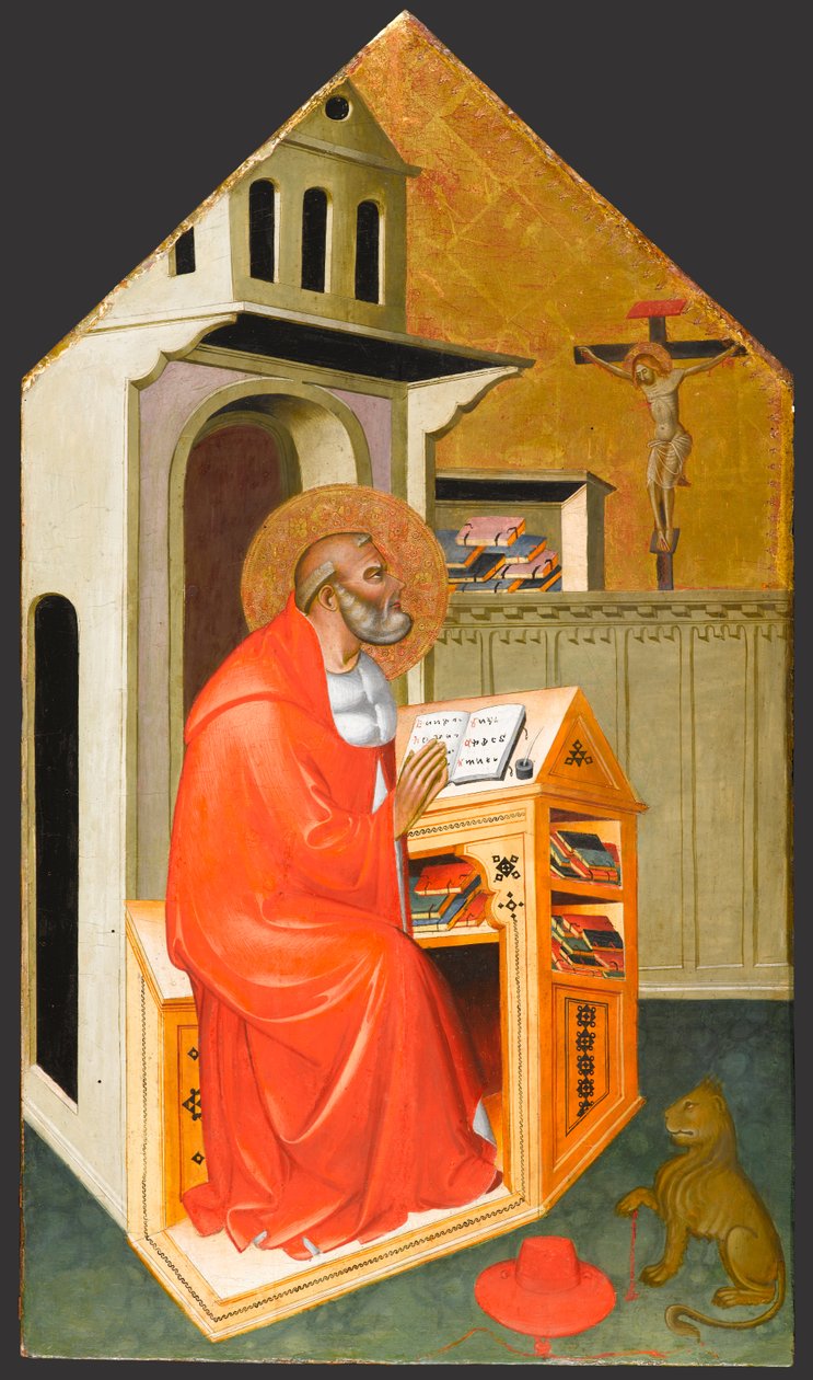 Szent Jeromos tanulmányában, 1390-1400 körül alkotó: Master of San Jacopo a Mucciana