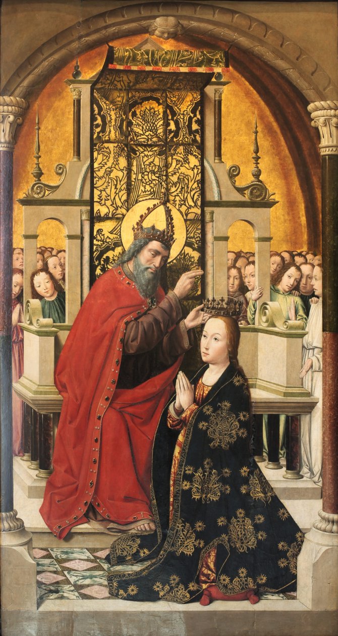 Szűz koronája alkotó: Master of Santa Clara de Palencia