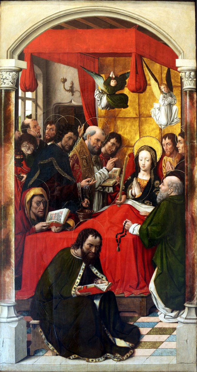 Szűz halála alkotó: Master of Santa Clara de Palencia