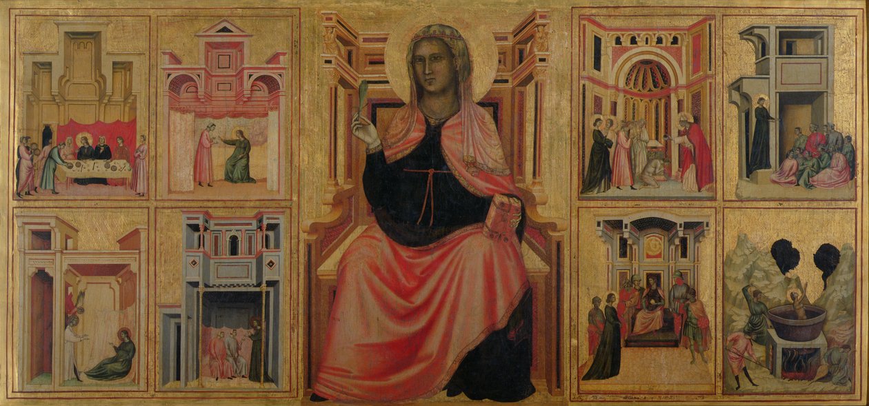 Szent Cecília és jelenetek az életéből, 1304 körül (tempera a panelen) alkotó: Master of St. Cecilia