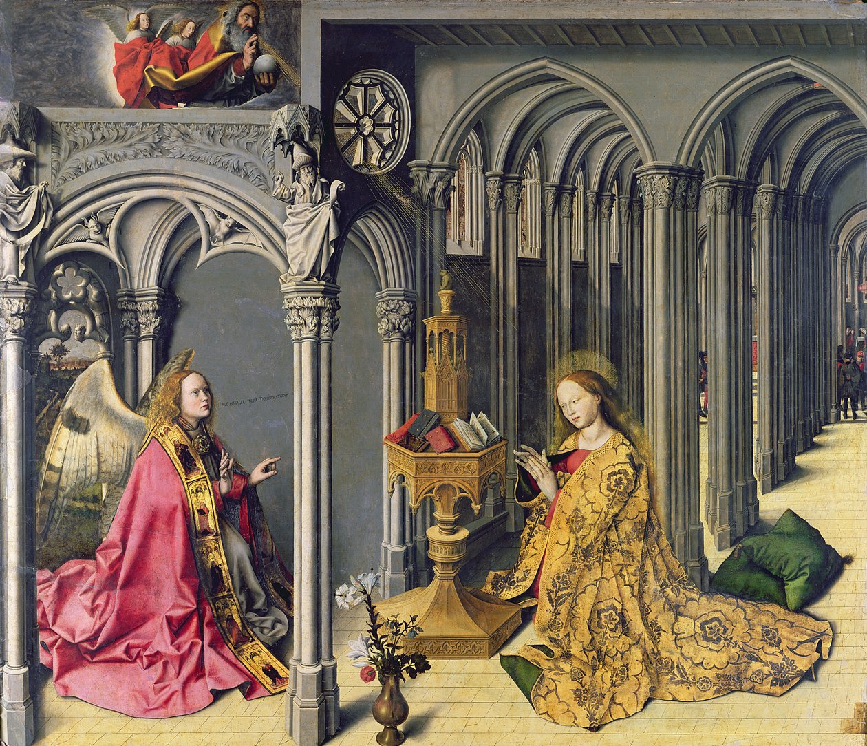 Az Angyali üdvözlet, 1445 körül alkotó: Master of the Aix Annunciation
