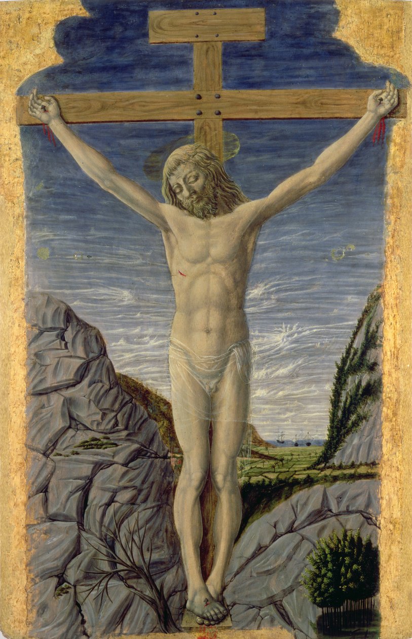 Keresztre feszítés (tempera a panelen) alkotó: Master of the Barberini Panels