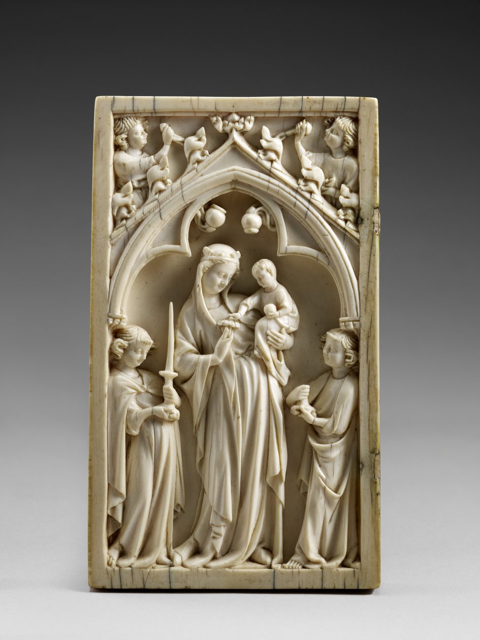Szűz és gyermek dicsőségben, 1325-50 körül alkotó: Master of the Berlin Triptych Master of the Berlin Triptych