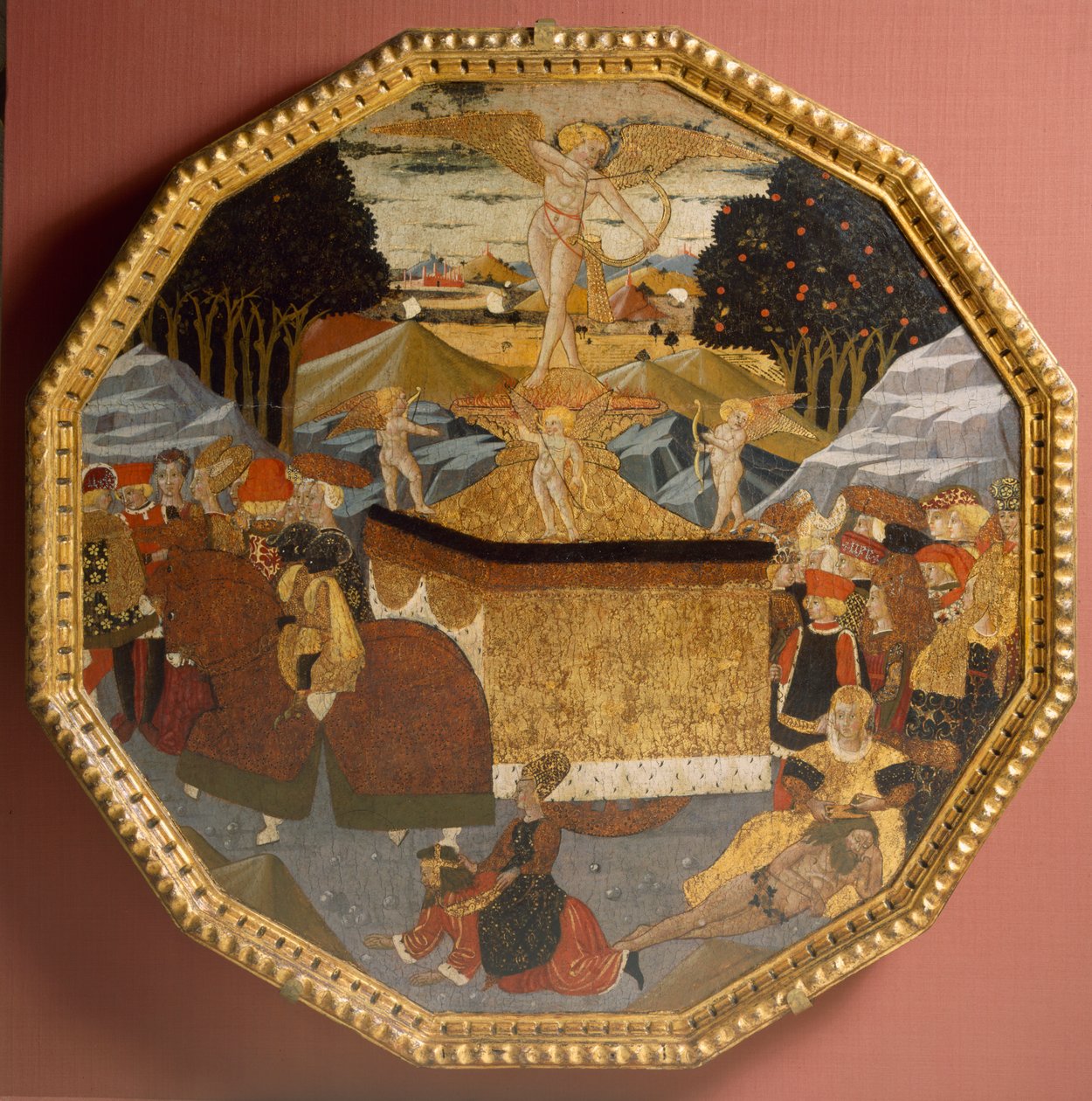 Születési tálca: A szerelem diadala, 1450 körül (tempera a panelen) alkotó: Master of the Cassoni