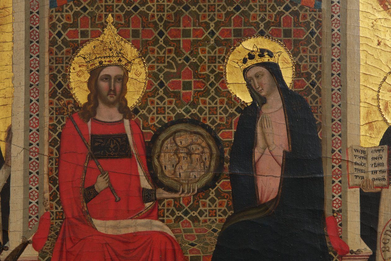 Részlet a Szűzről, Krisztusról és a 17 szentről alkotó: Master of the Dominican Effigies