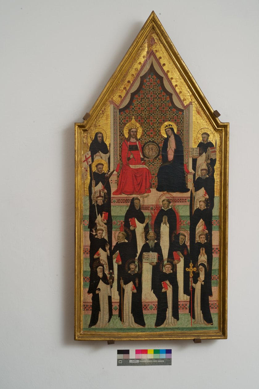 A Szűzanya, Krisztus és 17 szent (tempera, tábla) alkotó: Master of the Dominican Effigies