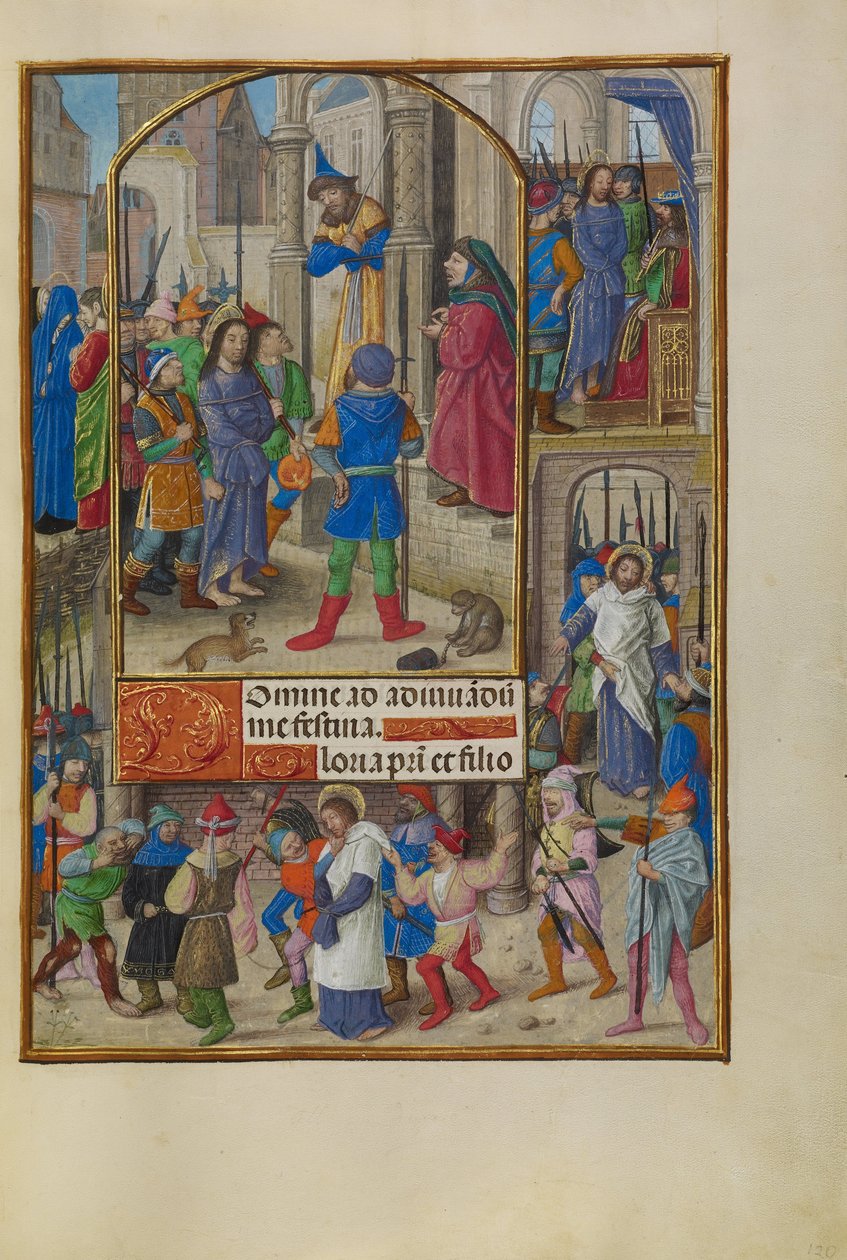 Krisztus Kajafás előtt alkotó: Master of the Dresden Prayer Book