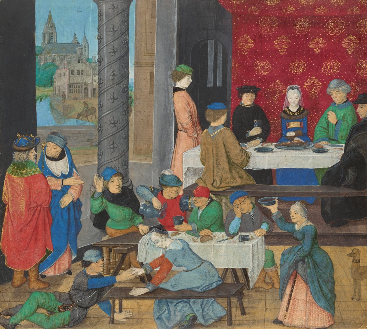 Mérsékelt és mértéktelen, 1475-80 körül alkotó: Master of the Dresden Prayer Book