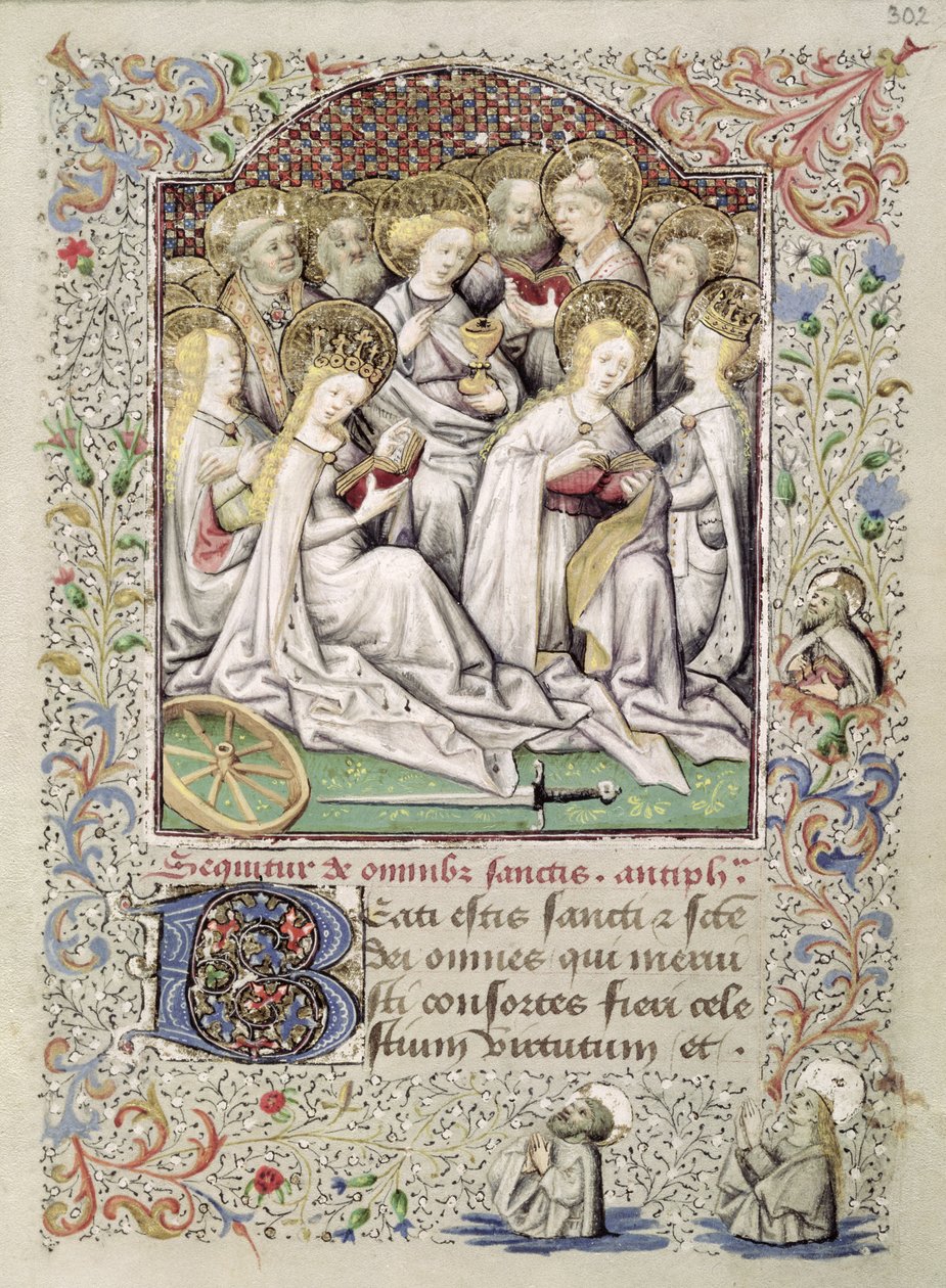 W.82 fol.302r A szűz mártírok és más szentek, a Coetivy órák könyvéből, 1443 körül alkotó: Master of the Duke of Bedford Master of the Duke of Bedford