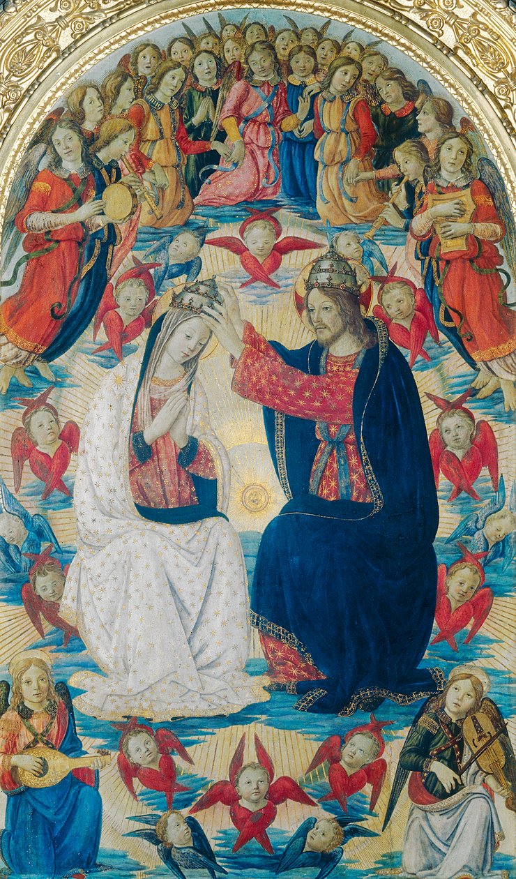 Szűz koronázása alkotó: Master of the Fiesole Epiphany