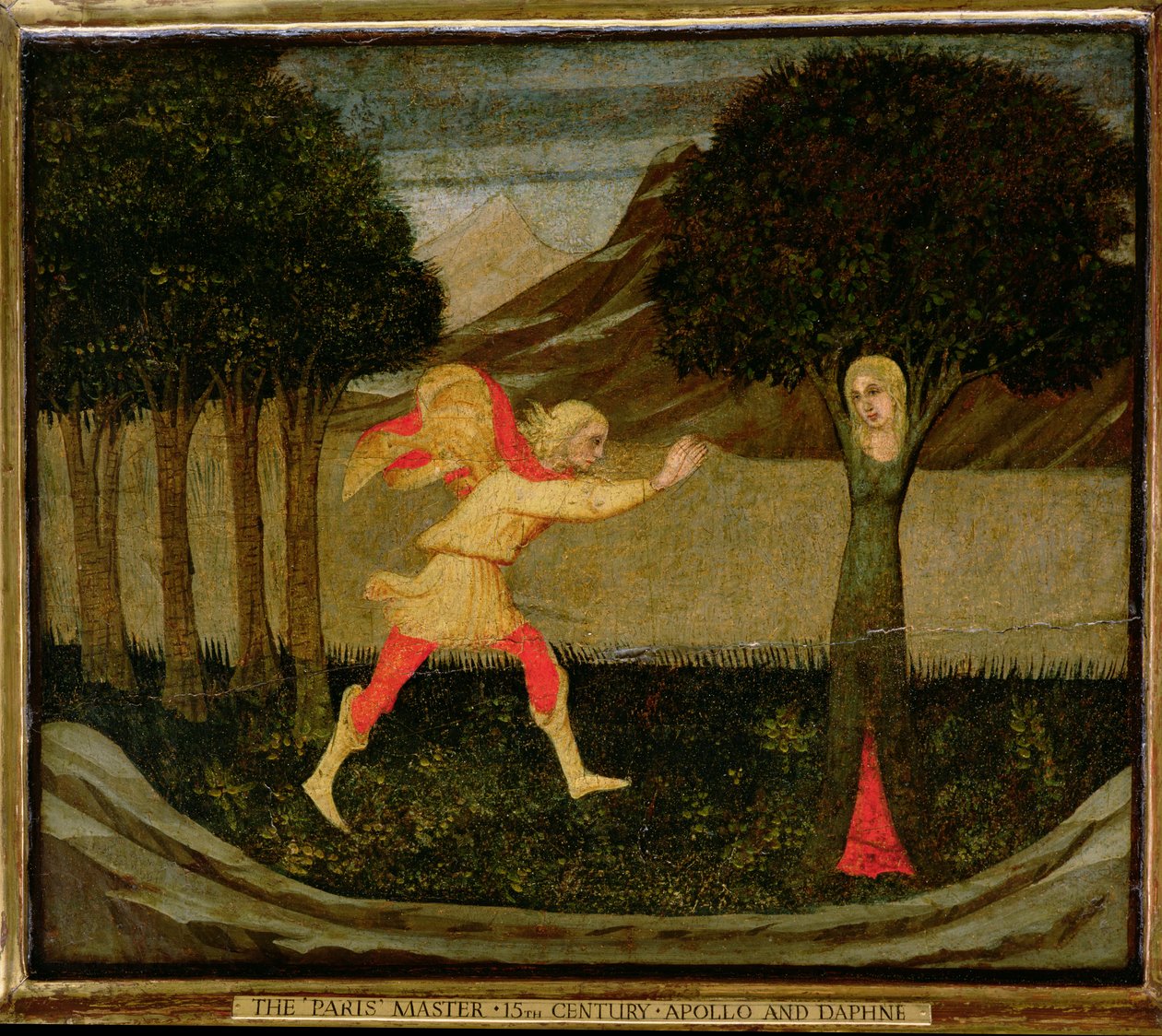Daphne metamorfózisa (tempera a panelen) (lásd még: 90395) alkotó: Master of the Judgement of Paris