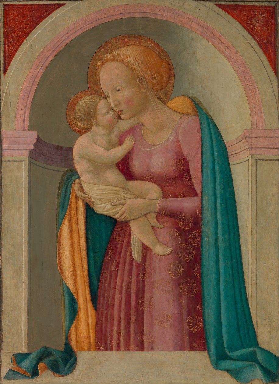 Madonna és gyermek (tempera és arany a fán) alkotó: Master of the Lanckoronski Annunciation Master of the Lanckoronski Annunciation